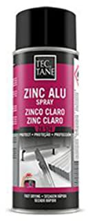 TECTANE Zink ZA 574 helles, verzinktes Metall, verzinktes Spray, schnell trocknend, Haftung auf den meisten Metallen, hohe Temperaturen, geeignet für Farbe, drinnen und draußen, 400 ml