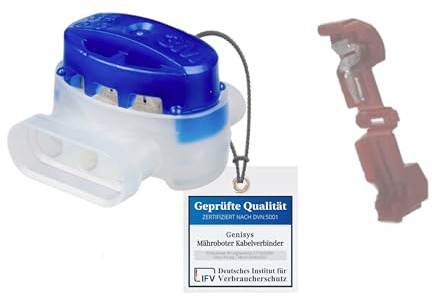 G greengrass tools Kabelverbinder für Mähroboter Begrenzungsdraht Reparatur wasserdicht, Anschluss Klemmen Ersatz für Rasenroboter kompatibel mit Husqvarna Automower Gardena Worx, Inhalt:50x314