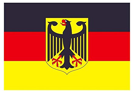 Taffstyle Fahne 150cm x 90 cm Deutschlandfahne Länderflagge Fanartikel Land Flagge mit Metallösen Frauen Männer Kinder Basketball Handball Fussball Deutschland mit Adler