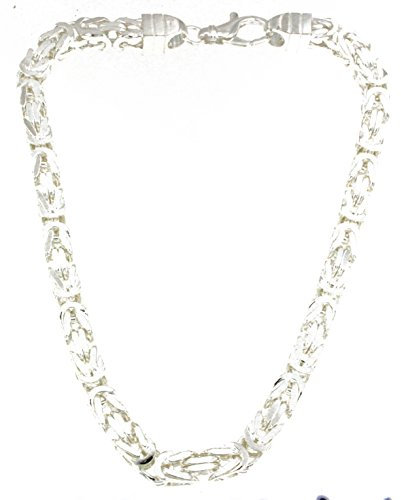 Original italienische Byzantiner Königskette 925 Silber 8 mm 80 cm Silberkette Halskette Damen Herren Schmuck ab Fabrik tendenze Italy D-BZ8-80