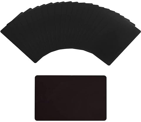 Thegreen NTAG216 NFC Lot de 20 cartes couleur vierges en PVC compatibles avec toutes les applications NFC, pour tous les smartphones et appareils compatibles NFC (noir)
