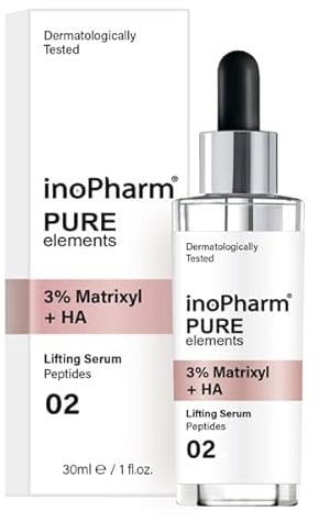 inoPharm Pure Elements - Gesichtsserum mit 3 % Matrixyl und Hyaluronsäure - 30 ml