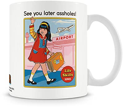 Steven Rhodes Offizielles Lizenzprodukt See You Later Assholes Kaffeebecher