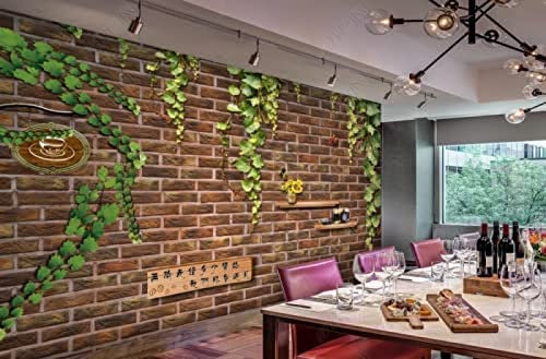 Tapete Grüne Backsteinmauer Retro Kamera Bar Kaffee Werkzeuge Hintergrund Wandmalerei Tapeten Wohnkultur Fototapete 3D Effekt Wohnzimmer Schlafzimmer Kinderzimmer-400Cm×280Cm