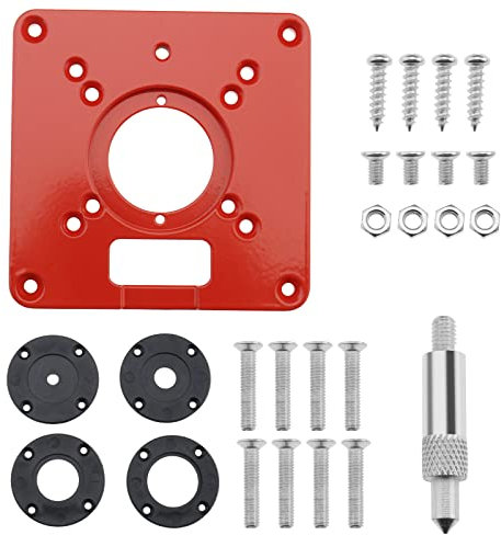OTOTEC Piastra Di Inserimento Per Tavolo Fresa In Lega Di Alluminio Compatibile Con Makita Router Macchina Per Rifilatura Tavola Ribaltabile Accessorio Per Macchina Per Incisione Del Legno 120x120x8mm