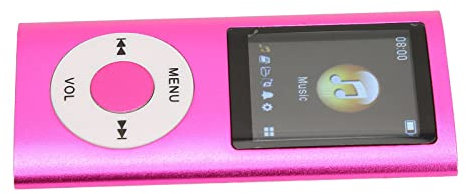 Lecteur Mp3 Bluetooth, Lecteur Mp3 Rose, Lecteur MP3 LCD Ultra-Fin de 1,8 Pouces avec Prise en Charge de Carte mémoire et Bluetooth pour étudiants, Course à Pied