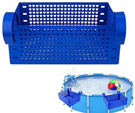 RZXBB Getränkehalter Poolrand Pool Becherhalter, Multifunktionaler Aufbewahrungskorb für Aufstellpool, Poolside Getränkehalter Bierkastenkühler Pool Zubehör, Schwimmbäder Fram Dosenhalter