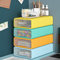 Vinteky Schubladenbox, Stapelbare Mini Aufbewahrungsbox aus hochwertigem Kunststoff (PP), Sichtbar Schubladenschrank Schubladencontainer für Büro/Wohnzimmer/Schlafzimmer, 34 x 25 x 7cm, Bunt