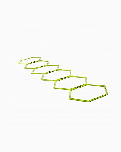 BOOMFIT Escalera de Entrenamiento Hexagonal, Kit 6 Piezas modulares con Bolsa, para Agilidad, Velocidad y coordinación en fútbol, Boxeo y Otros Deportes