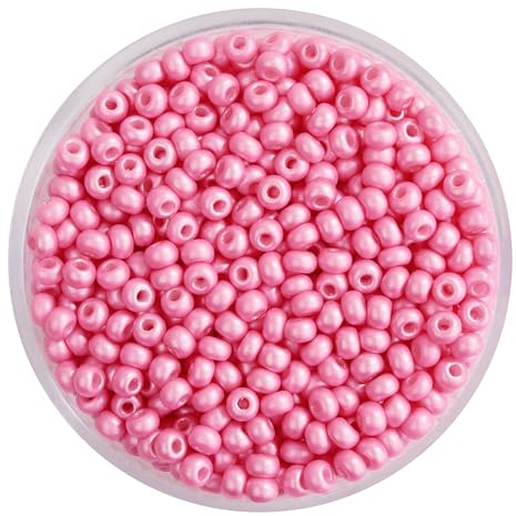 PRACHT PermaLux Rocailles Glasperlen 2.6 mm 17 g Ganzjährig geeignet für Schmuckherstellung und Bastelprojekte Rosa