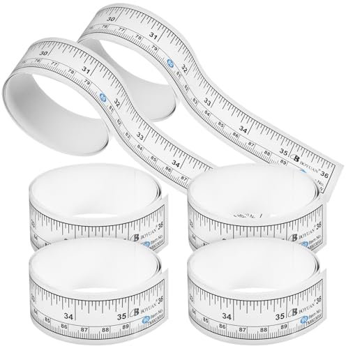 HOMSFOU 6 pcs Adhesive Measuring Tapes, Ruler Tape Paper Tape Measure Table Sticky Measuring Tape Workbench Ruler(36 Inches 90 cm)