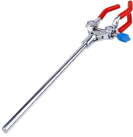 CLISPEED Stainless Steel Prong Lab Clamp Large Grip Flask Clamp for Beakers Test Tube Safe for Boys and Girls