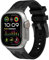 Shesyuki Sport Silicone Strap Compatible with Apple Watch Ultra 2 / Ultra 49mm 45mm 44mm 42mm for Men, iWatch Ultra/Ultra 2 SE Series 9 8 7 6 5 4（Black Adapter- Black）