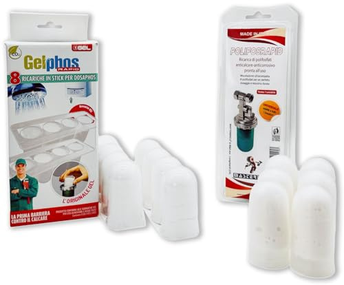 Gelphos Rapid 8 Ricariche Polifosfati per Caldaia Ricarica + 6 Cartucce Polifosfati per Caldaia - 14 pz Polifosfati per Caldaia Ricarica pronti all'uso per Dosatore Polifosfati | + 6 Cartucce Polifosfati per Caldaia - 14 pz Polifosfati per Caldaia Ricarica pronti all'uso per Dosatore Polifosfati