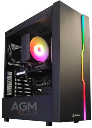 AGM store Pc Gaming i5-14600kf / Scheda video RTX 4060 Ti Gddr6 / RAM DDR5 32GB 5600mhz / Nvme ssd 1Tb PCI 4.0/6 Ventole Argb/USB-C / 650 Watt 80+ Bronze/W 11