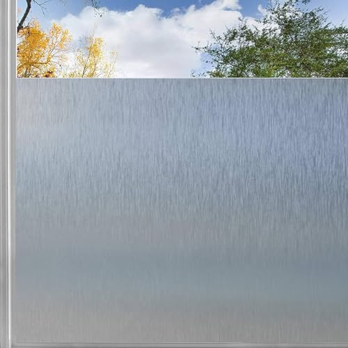 Pantalla de Privacidad 120 x 900 cm Opaco Esmerilada Decorativa Electrostática Pegatinas Translúcidas Esmeriladas para Ventana para Oficina Cocina, Negro Mate