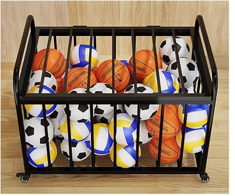 MYVVKIA Support de Rangement pour Ballons de Sport, bac de Rangement pour Ballons de Sport pour Garage/extérieur/intérieur, Chariot de Rangement à roulettes de Grande capacité,