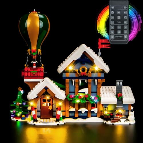 Fernbedienung Led Licht Set Kompatibel mit Lego 10339 Santa's Post Office (Kein Modell), Led Beleuchtungs Set Compatible with Santa's Post Office Kreative Spielzeug