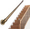 Handlauf aus antikem Messing für Treppen, Innen- und Außenbereich, Wandmontage, Geländer, Treppengeländer, Stützset, 150 cm Haltegriff
