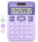 Calculatrice violette de bureau basique avec écran LCD à 12 chiffres, fournitures de bureau violettes, jolie calculatrice pour bureau, maison, école, magasin