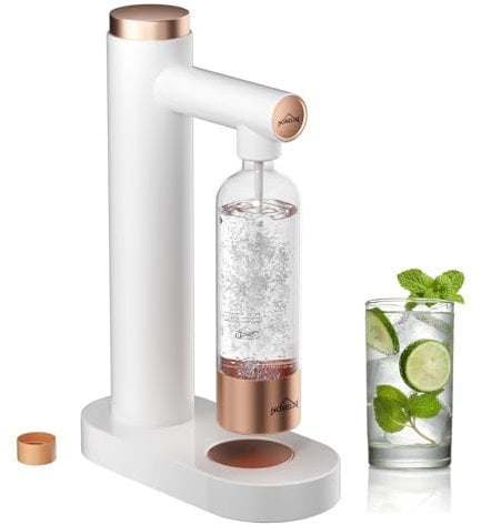 HOMELUX Wassersprudler, Sprudelwasser Maschine Mit 1L PET-Flaschen Bpa-Frei, Soda Maker, Wasser Sprudel GeräT, Water Carbonator, Zum Sprudeln Von Leitungswasser (weiß)