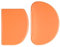 Curved Edge Flexible Bowl Scraper, 2 Pcs Dough Scraper Bowl, Bench Scrapers, Multipurpose Kitchen Pastry Cutter Tool, Food Grade Plastic Dough Cutter for Bread Dough Baking Cake Fondant Icing, Orange