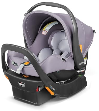 Chicco KeyFit Max ClearTex Infant Car Seat and Base, Rear-Facing Seat for Infants 4-30 lbs., Infant Head and Body Support, Compatible with Chicco Strollers, Baby Travel Gear, Lupine/Purple