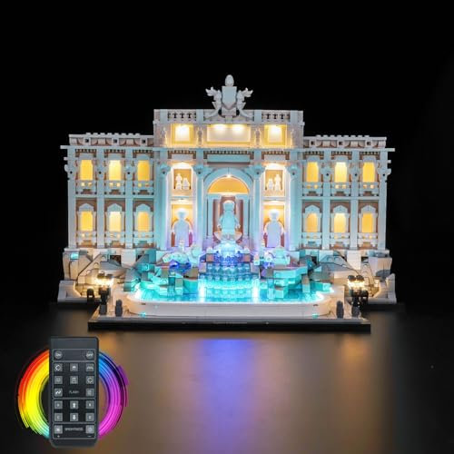 Remote Control Led Light Set Compatible with Lego 21062 Trevi Fountain (No Model), Led Light Set for Trevi Fountain Creative Toys