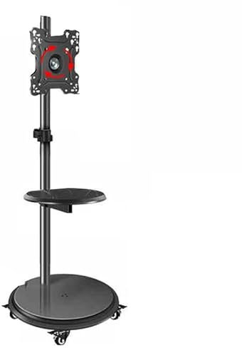 APOIUO Notebook Stand Desk Floor Stand,Portable Computer Workstations Coffe Table,For Projector Laptop DJ With Mouse Tray(Black)