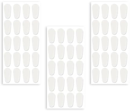 OUDQFCJ 30 Paar Selbstklebende Dünne Silikon Nasenpads, Rutschfeste Antirutsch Klebend Pad für Brillen (1.0mm)
