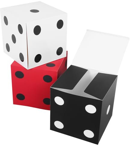Ciieeo 3stücke Große Würfelbox-Dekoration Multifunktionale DIY-würfel Party-würfel-mittelstücke Aus Jumbo-würfeldekorationen Für Abschlussball Und Geburtstag