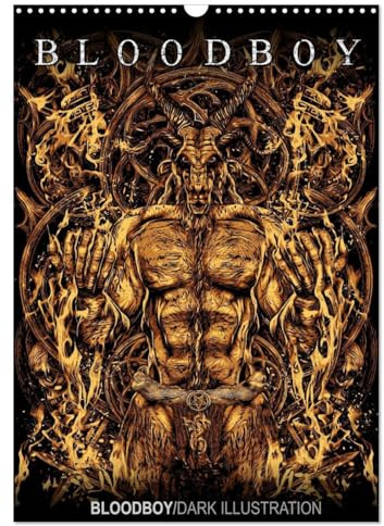 BLOODBOY/DARK ILLUSTRATION (Wandkalender 2026 DIN A3 hoch), CALVENDO Monatskalender: Eine Auswahl an düsteren Horror-Illustrationen (CALVENDO Kunst)