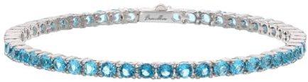 Bronzallure Bracciale Tennis Donna – Bracciale Tennis con Cubic Zirconia Blu – Gioielli Made in Italy – Braccialetto Idea Regalo Compleanni, Anniversari, Festa Donna, Festa Mamma