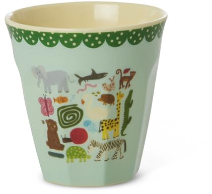 Rice mittelgroße Melamin Becher Kinderbecher -mint - Wildlife Print