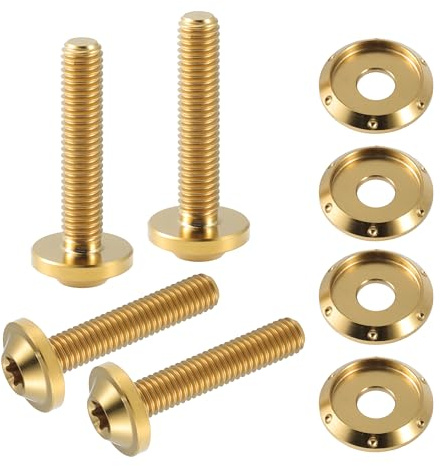 HOPESPANNER 4X Titanium Windschutzscheiben Schraubenset Motorrad Schrauben Für Harley Touring FLTRX Road Glide 2015-2023 Für Harley Road Glide Special FLTRXS CVO/121 CVO Road Glide Gold