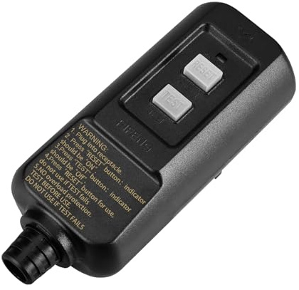 ConnecRCD PRCD Personenschutzstecker 16A, FI Schutzschalter Stecker IP54 | Typ A Fehlerstromschutz, 30mA Sensibilität, 0,1s schnelle Auslösezeit, Ideal für Rasenmäher, Garten und die Werkstatt