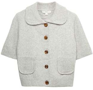 Marks & Spencer Damen Pullover Regular | Ärmellänge: Kurzarm, Rundhalsausschnitt, Leicht