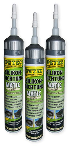 Petec_bundle 3X PETEC SILIKONDICHTUNG Matic WEIß Dichtmasse Dichtstoff Tube 200 ML 97920