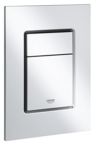 Grohe Skate Cosmopolitan S WC- Betätigungsplatte für Rapid SL S-Size, 130 x 172 mm, 2-Mengen- und Start und Stopp-Betätigung, Mattchrom 37535P00 Design Größe