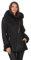 Hollert Damen Lammfelljacke Lena Winterjacke aus Merino Schaffell Echtleder mit Kapuze Größe XL, Farbe Schwarz