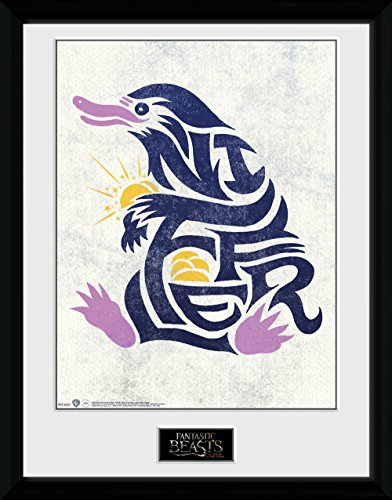 GB eye Fantastic Beasts Niffler Grafik Symbol Gerahmter Druck Holz Verschiedene 33 x 44 x 3 cm