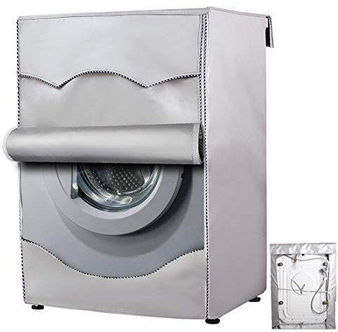 Mr. You Coprilavatrice da Esterno Copertura Impermeabile, Telo Proteggi Lavatrice (60x64x85cm, Silver)
