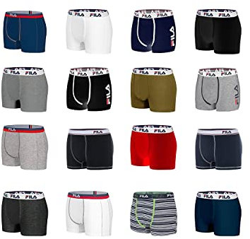 FILA Pack Surprise Ropa interiors Hombre Algodón Liso Modèle Aléatoire (Paquete de 6)