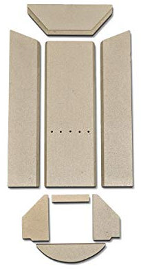 Feuerraumauskleidung für Oranier Arkona 7 Kaminöfen - Vermiculite - 8-teilig