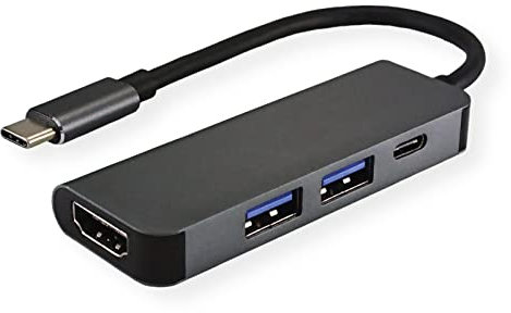 VALUE USB Type C Docking Station, HDMI 4K, 2X USB Type A + Type C PD (Power Delivery)