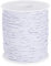 ISIYINER Cordoncino Elastico 1mm Cavo Elastico Bianco Cavo Elastico Filo per Perline in Nylon per DIY Crafting 100m/Rotolo