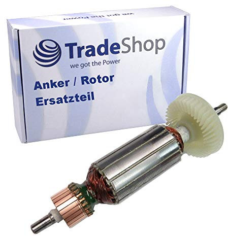 Anker Rotor für Bosch Winkelschleifer GWS 7-125; 0 601 348 103, 0 601 348 132, 0 601 348 133, 0 601 348 150, 0 601 348 160 / Ersatz Rotor mit Lüfter