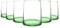 Nicola Spring 6pc Merzouga Recycled Glass Tumblers - 260ml - Green Glass - Sustainable Hand-Blown Moroccan Whiskey Cups Drinkware for Juices, Cocktails, Water, Home, Bar, Eco-Friendly Gift