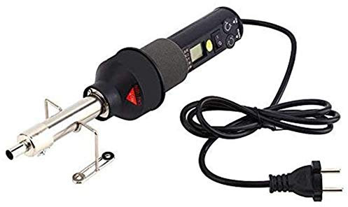 Pistola de aire caliente de control de temperatura portátil, soplador de aire caliente eléctrico portátil 450 W 220 V con pantalla LCD, kit profesional con boquilla y soporte de soldadura