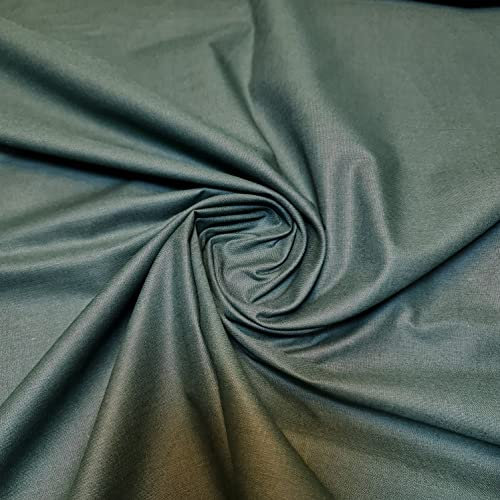 Tissu 100 % coton uni pour matelassage - 240 cm - Extra large (coupe 1 mètre) (vert bouteille)
